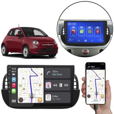 Imagem de Kit Multimidia MP5 9" Fiat 500 2010-2015 CarPlay/Android-Auto + Câmera