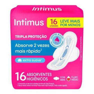 Imagem de Absorvente Intimus com Abas 16 Unidades Gel - Tripla Proteção, c/16