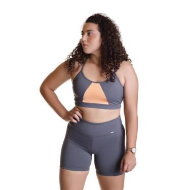 Imagem de Short Academia Basic Feminino Bermuda Ginástica Cós Duplo C/ Bolso Cam