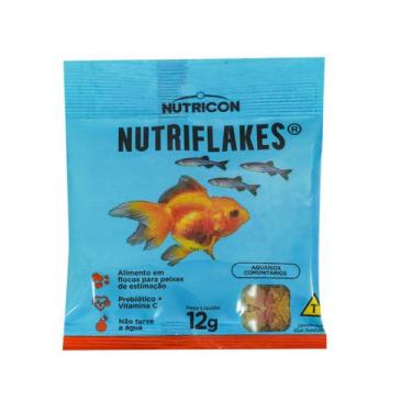 Imagem de Ração Em Flocos Nutriflakes 12g Comida Peixes Ornamentais - Nutricon