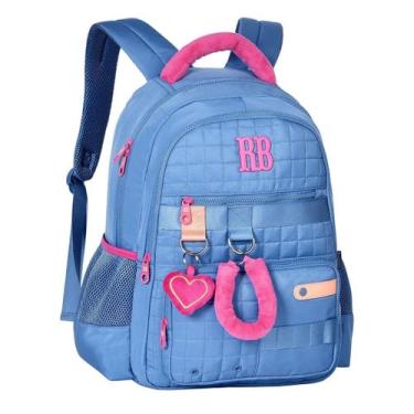 Imagem de Mochila Rebecca Bonbon Escolar Feminina 20L RB26238 Azul