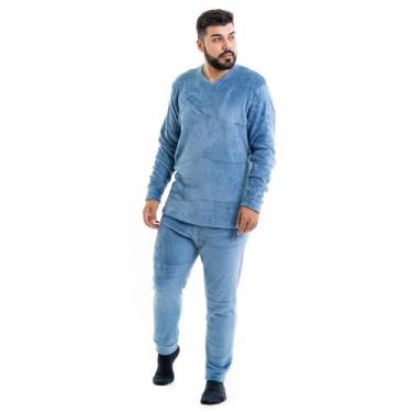 Imagem de Pijama De Plush Frio Inverno Quentinho Adulto Envio Imediato - Bella, 