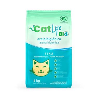 Imagem de Areia Higiênica Catlife Bio Fina Rápida Absorção Gatos 4Kg - Green lif