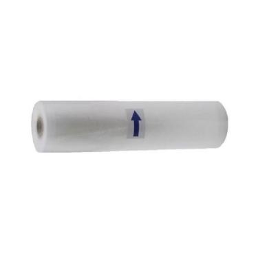 Imagem de Rolo de Saco Plástico Bobina 25cm X 5m com Ranhuras para Seladoras a V