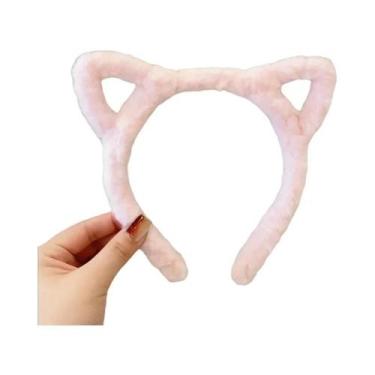 Imagem de Tiara De Orelhas De Gato De Pelúcia Fofa Para Meninas, Presilha De Cab