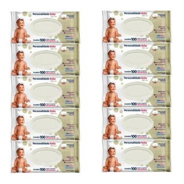 Imagem de Kit 10 Toalhas Umedecidas Personalidade Baby com 100 unidades - Eurofr