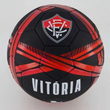 Imagem de Bola De Futebol Campo Sportcom Estádios 24 Clube Vitória Pvc Preta Ver