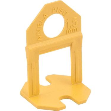 Imagem de Espaçador e Nivelador para Piso 6846150110 1,5MM Amarelo Vonder 100 Peças