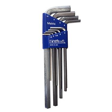 Imagem de Chave Allen EKLIND 11609 Bright-Hex-L – Conjunto de 9 peças de tamanhos métricos mm 1,5-10 série longa