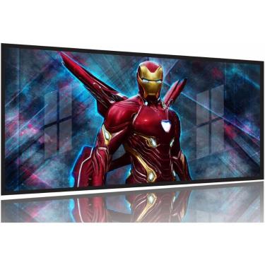 Imagem de Quadro Decorativo Homem de ferro C 130x60 Moldura Preta 2x2