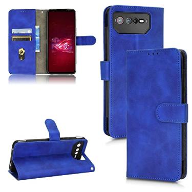 Imagem de YUNCHAO Caixa de telefone Para Asus Rog Phone 6 Skin Feel Flip Leather Case capa para celular