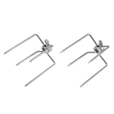 Imagem de Garfo para churrasco multifuncional,2 pe?as kit de ferramentas de churrasco de a?o inoxid¨¢vel garfos de carne para churrasco ferramenta para acampamento ao ar livre piquenique de churrasco, Garf