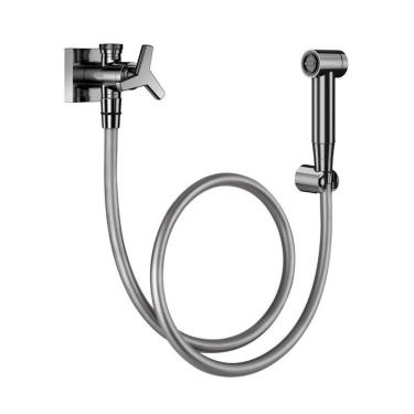 Imagem de Ducha Higiênica Docol City 876948 com Registro e Derivação Grafite Polido