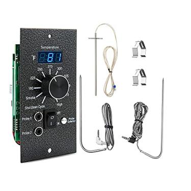 Imagem de Peças de substituição para painel de controle de temperatura Traeger Kit digital para controle de temperatura Traeger Pro 20/22/34 Bac365 Pro Series Controlador de grelhadores de pellets de madeira, incluindo sensor e sonda de carne, 2 peças