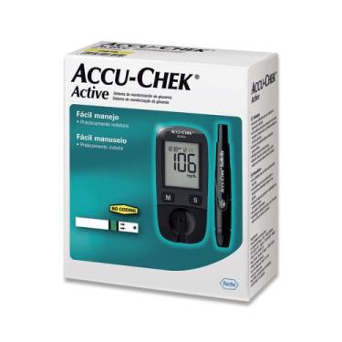 Imagem de Kit Monitor Accu-Chek Active Controle De Glicemia - Roche