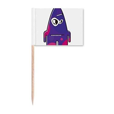 Imagem de Universo Alienígena monstro roxo bandeira palito marcador decoração de festa