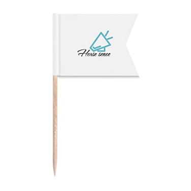 Imagem de Common Sense Cognitive Understanding Cavalos, bandeiras de palito, marcação de rotulagem para bolo de festa, prato de queijo