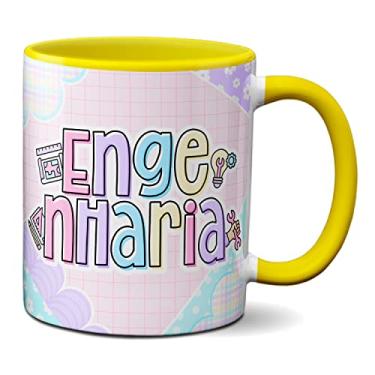 Imagem de Caneca Engenharia Profissional Engenheira Presente Fofo (Amarela)