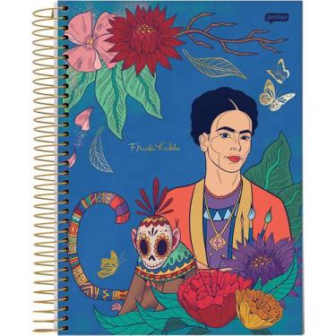 Imagem de Caderno Espiral Frida Kahlo Jandaia 10 Materias 160 Folhas