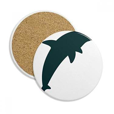 Imagem de Caneca de copo de golfinho Blue Ocean Streamline com proteção de mesa, pedra absorvente