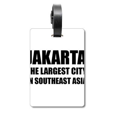 Imagem de Jakarta Maior Cidade Sudeste Asiático Bolsa de Bagagem Etiqueta de Bagagem Etiqueta para Bagagem