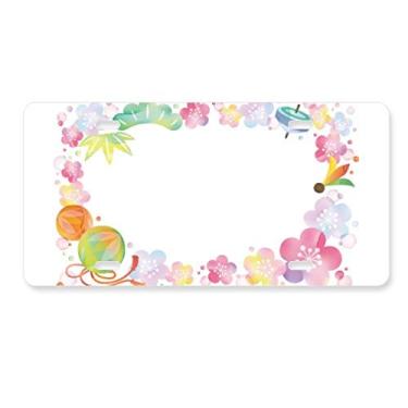 Imagem de DIYthinker Giroscópio Sakura padrão geométrico placa de carro decoração de aço inoxidável acessório