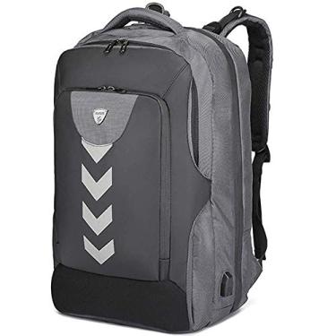 Imagem de Mochila de ombro Mochila de carregamento USB Mochila à prova d'água multifuncional para computador, tecido de poliéster cuidadosamente selecionado