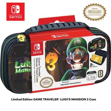 Imagem de Officially Licensed Nintendo Switch Luigi's Mansion 3 Lite Carrying Case - Hard Shell Travel Case with Adjustable Viewing Stand - Game Case Included