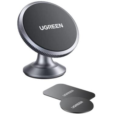 Imagem de UGREEN Car Phone Holder Magnetic Dashboard Mobile Mount 2 Metal Plates Compatible with iPhone 13 Pro/13 Pro Max/13/13 mini/iPhone 12/11/XR,Samsung S10/S9/S8/A70,Huawei P30/P20,Google Pixel 3a,OnePlus