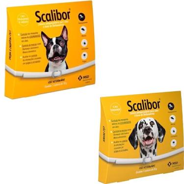 Imagem de 1 Coleira Antipulgas Scalibor G + 1 Coleira Scalibor Antipulgas P Cães MSD Leishmaniose