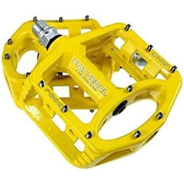 Imagem de Pedais De Bicicleta Pedais De Bicicleta De Estrada De Liga De Magnésio Ultraleve MTB Rolamento Pedal De Bicicleta Peças De Bicicleta Acessórios 8 Cores Opcionais,Amarelo,bonny369