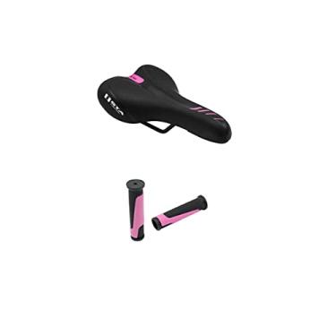 Imagem de Selim Manopla GTA Nx11 Banco Anatômico Bicicleta 29 Punho Cor:Preto/Rosa