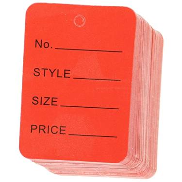 Imagem de LALAFINA 1000 Unidades etiqueta de roupa etiqueta de preço Etiquetas de preços marcação rótulos e etiquetas de joias etiquetas de joias penduradas tags de preço com buracos customizar