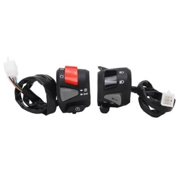 Imagem de Interruptor de direção de motocicleta 7/8" seta, buzina, farol alto baixo e botão de interruptor StartStop compatível com PCX 160 150. Controle os recursos essenciais sua bicicleta no guidão