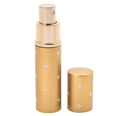 Imagem de Frasco de spray vazio prático e resistente à corrosão, frasco de perfume vazio durável, essência para viagem em casa perfume dourado