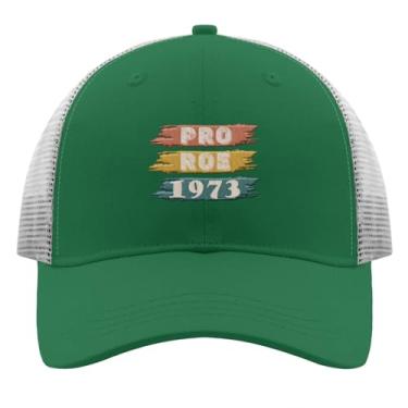 Imagem de Boné de caminhoneiro feminino Dad Hats Pro Roe 1973 bordado moderno snapback, Verde, Tamanho Único