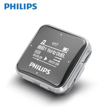 Imagem de Philips-Mini MP3 Player com função de gravação  100% Original  Fullsound  Rádio FM  Corrida  Clipe