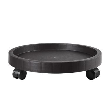 Imagem de NAZKAEN Porta-copos de 30 cm com rodinhas para pires com rodas, suporte resistente para plantas em vasos, base de rolo de porta-copos redonda com rodízios, suporte para vaso de flores para ambientes internos e externos