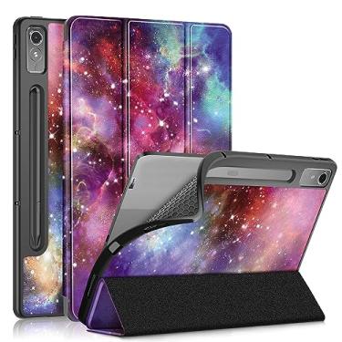 Imagem de Elitegadget Capa para Lenovo Tab P12 12,7 polegadas lançado em 2023 - Auto Wake/Sleep dobrável com suporte protetor macio TPU (galáxia)