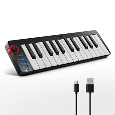 Imagem de Donner Mini MIDI Keyboard, N-25 25 Key MIDI Controlle with Velocity-Sensitive Mini Keys&Light-up Rocker and Music Production Software Included, Small MIDI Keyboard with 40 Free Courses