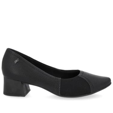 Imagem de Usaflex, Sapato Scarpin Feminino Usaflex Couro/Tecido Preto AL3802001 Tamanho:34;Cor:Preto