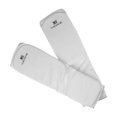 Imagem de Generic Kickboxing caneleiras guardas do peito do pé almofadas de proteção caneleira protetor para luta esportes taekwondo mma kickboxing, branco M