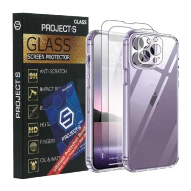 Imagem de Project-S Proteção total de vidro (capa transparente + 2 protetores de tela + protetor de lente) para iPhone 13 Pro (6,1 polegadas) com garantia de substituição vitalícia + 1x mês de serviço VPN