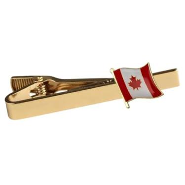 Imagem de Bandeira nacional canadense do Canadá folha de bordo 5,6 cm prendedor de gravata, 2.2 Inches, Esmalte, Esmalte