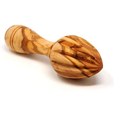 Imagem de Espremedor de limão BeldiNest Citrus Juicer de madeira de oliva para corrida de limão, feito à mão