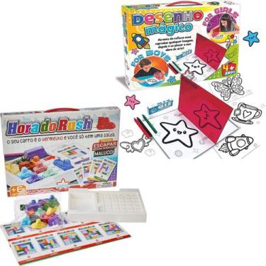 Imagem de Kit Jogo Hora Do Rush e Desenho Magico Logico Raciocinio - Big Star