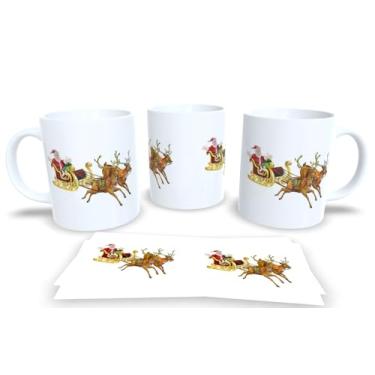 Imagem de Canecas de Porcelana Branca Personalizadas Papai Noel (Mod.15)