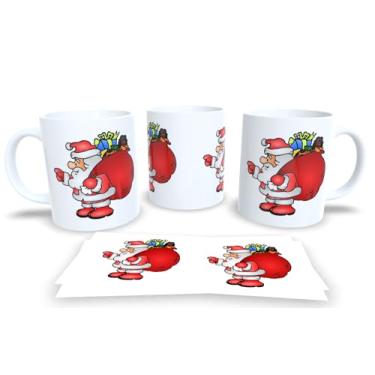 Imagem de Canecas de Porcelana Branca Personalizadas Papai Noel (Mod.32)