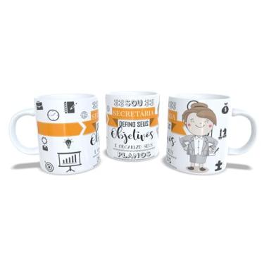 Imagem de Canecas de Porcelana Branca Personalizadas Profissões 7 (Secretaria)
