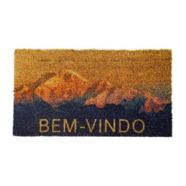 Imagem de Capacho Retangular Fibra De Coco Base PVC 60x33cm - Komeco, Montanhas